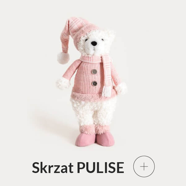Skrzat świąteczny miś różowy