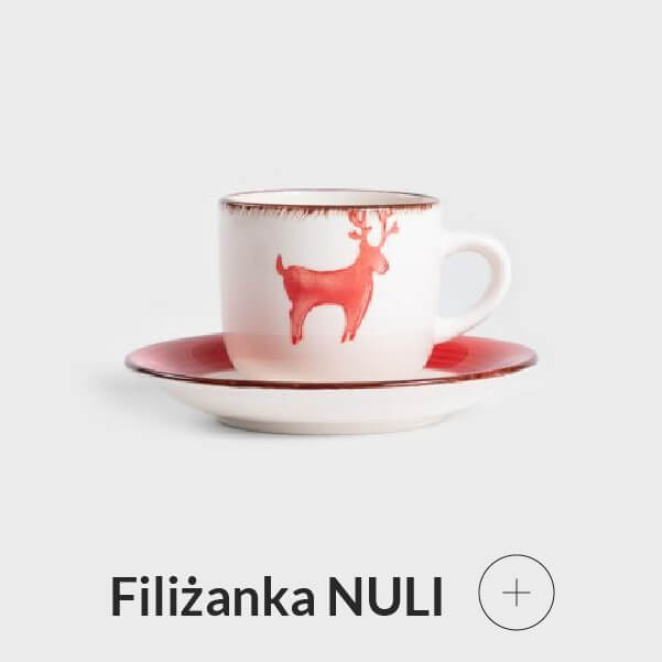 Filiżanka świąteczna z jelonkiem czerwona