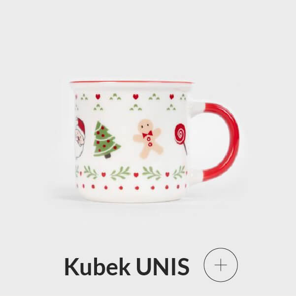 Kubek w świąteczny wzór czerwony