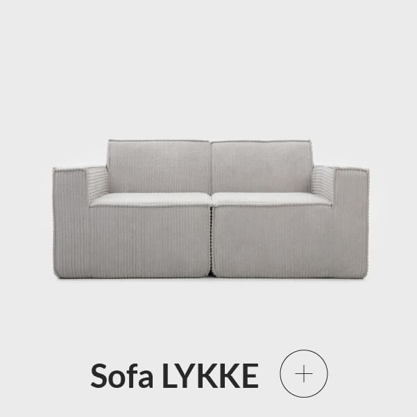 Sofa sztruksowa szara