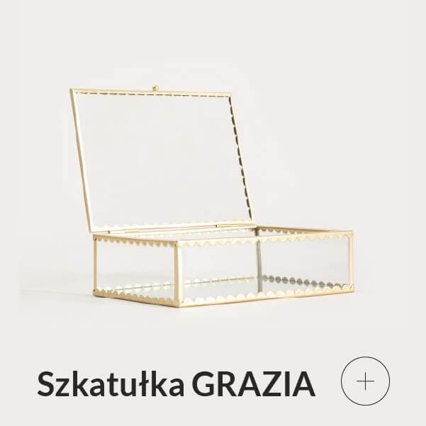 Szkatułka szklana złota