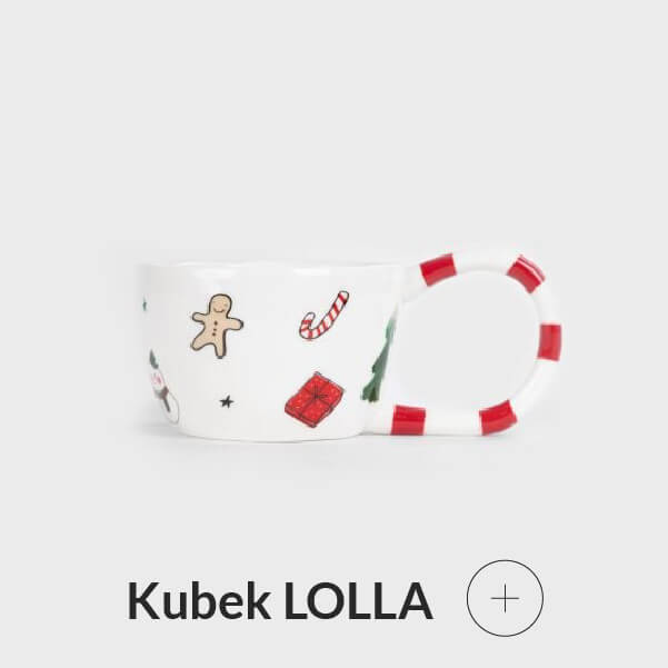 Kubek świąteczny z dużym uchem