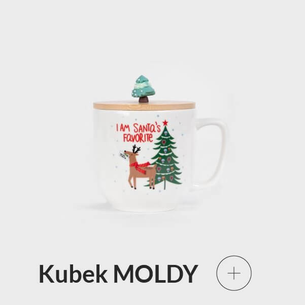 Kubek świąteczny z pokrywką z choinką