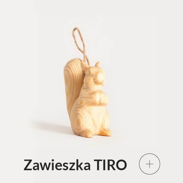 Zawieszka choinkowa wiewiórka drewniana