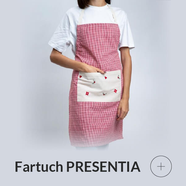 Fartuch świąteczny w kratkę czerwony