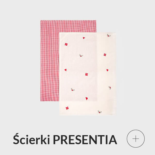 Ścierki świąteczne w kratkę czerwone