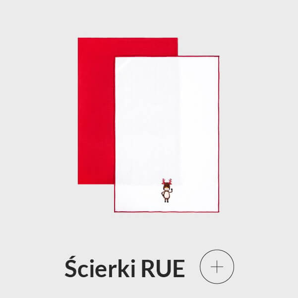 Ścierki świąteczne z reniferem czerwone