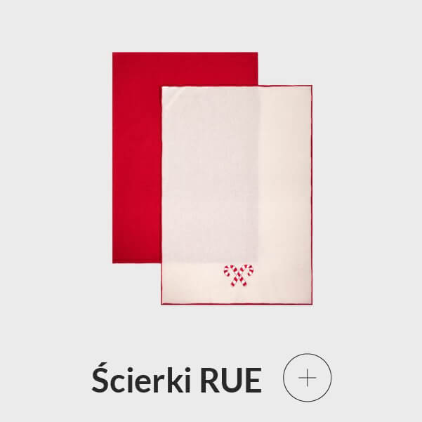 Ścierki świąteczne z laską cukrową czerwone