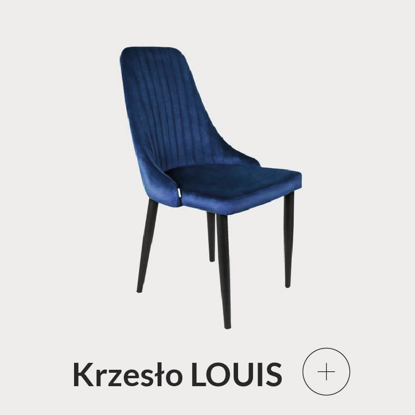 Krzesło welurowe niebieskie