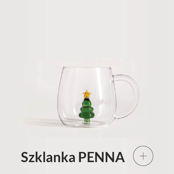praktyczne prezenty na święta - szklanka z choinką