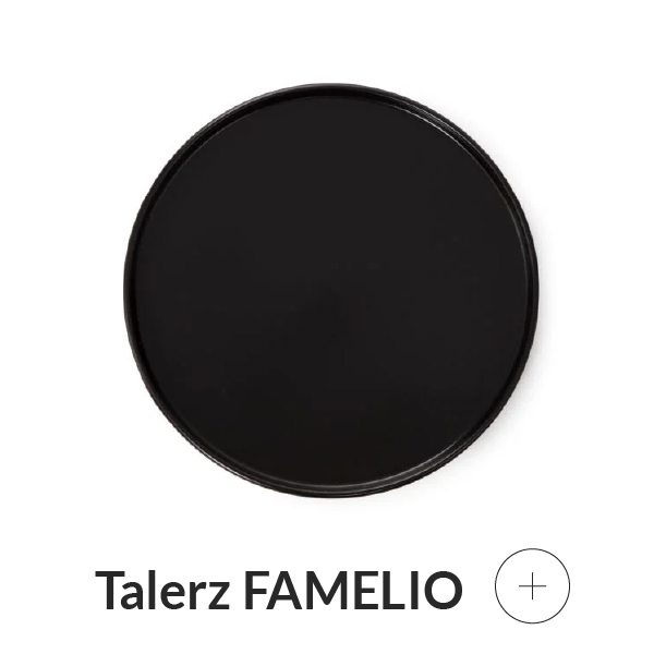 talerz obiadowy czarny