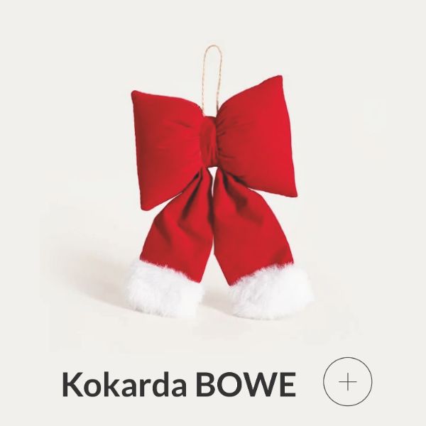 Kokarda świąteczna czerwona