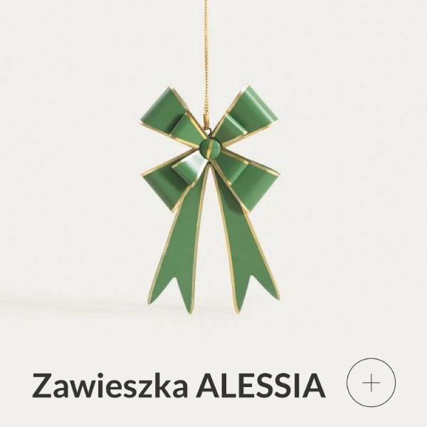 Zawieszka na choinkę kokarda zielona