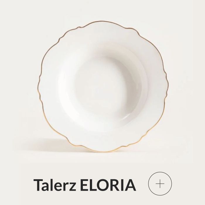Talerz głęboki ze złotym rantem