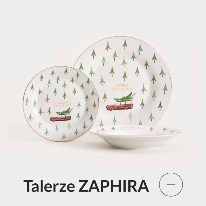 Talerze świąteczne z choinkami