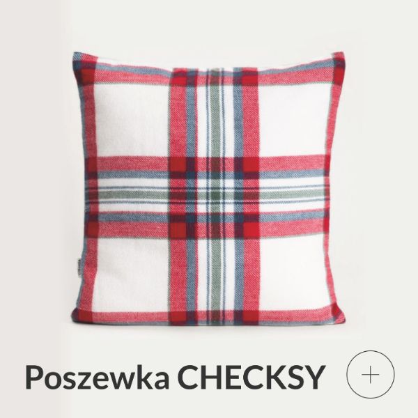 Poszewka świąteczna w kratkę