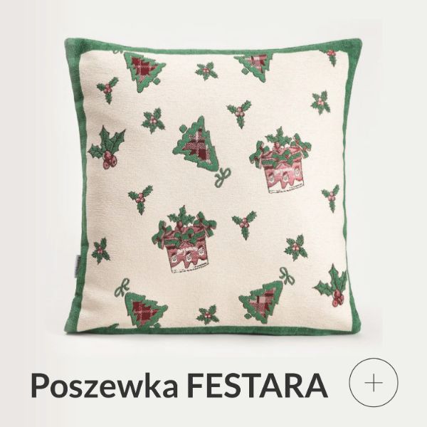 Poszewka świąteczna w choinki
