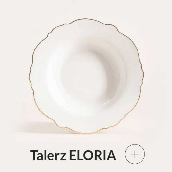 Talerz głęboki ze złotym rantem