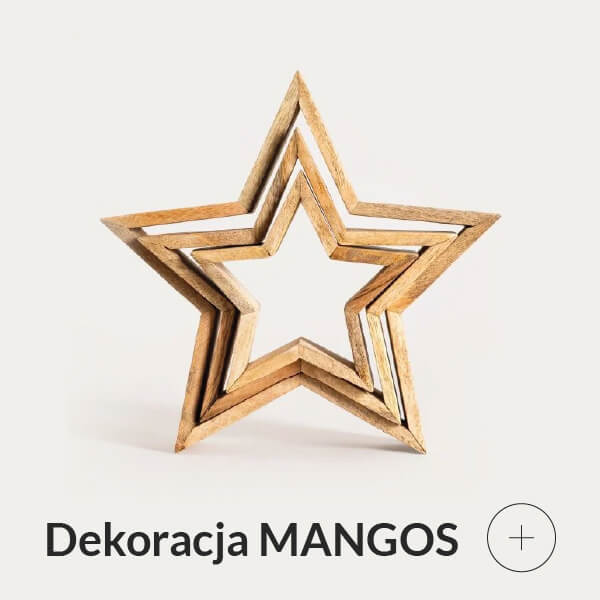 Gwiazdy dekoracyjne z drewna mango
