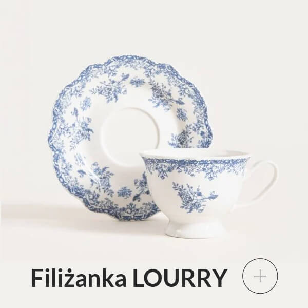 Filiżanka z niebieskim zdobieniem