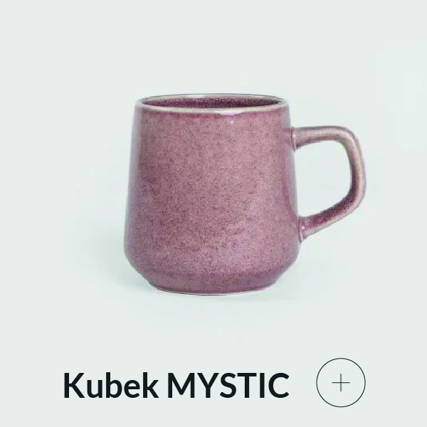 kubek różowy z kamionki