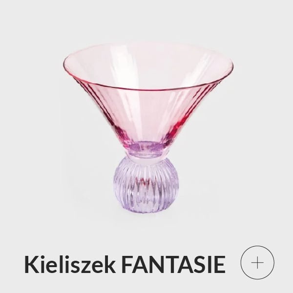 Kieliszek dekoracyjny różowy