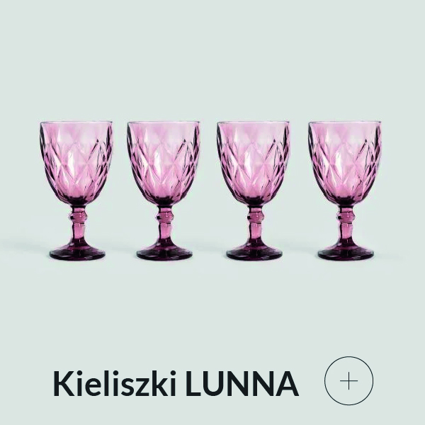 Zestaw kieliszków różowych