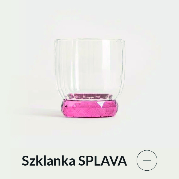Szklanka z różowym spodem