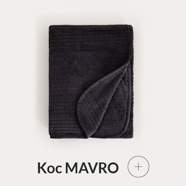 Koc czarny z przeszyciem