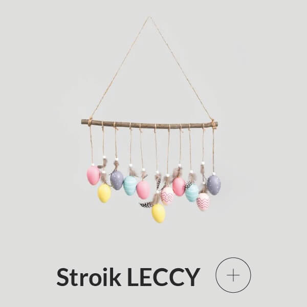 Stroik wiszący wielkanocny z pisankami