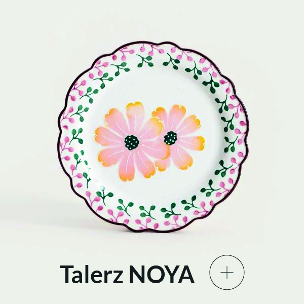 Talerz w kwiaty różowe