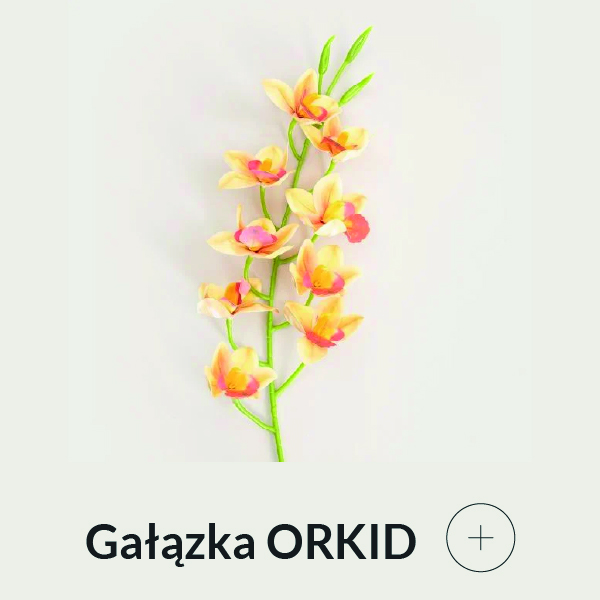 Sztuczna gałązka żółty kwiat