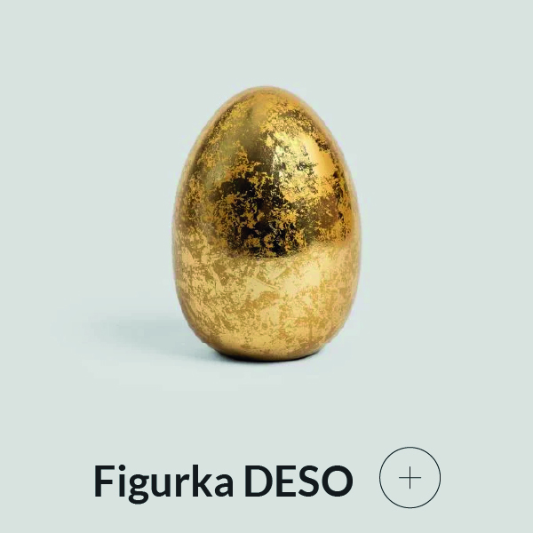 Figurka jajko wielkanocne złote