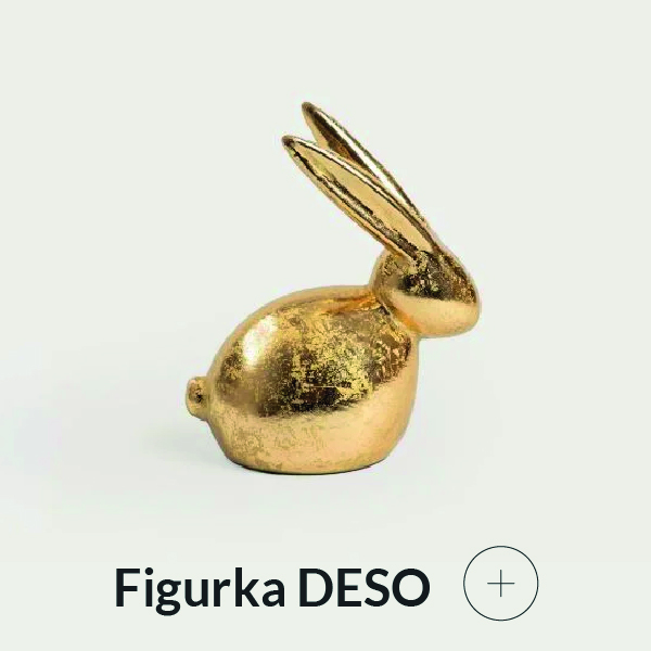 Figurka wielkanocna zajączek złoty