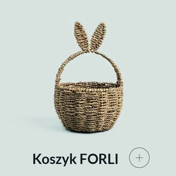 Koszyk wielkanocny z uszami zajączka