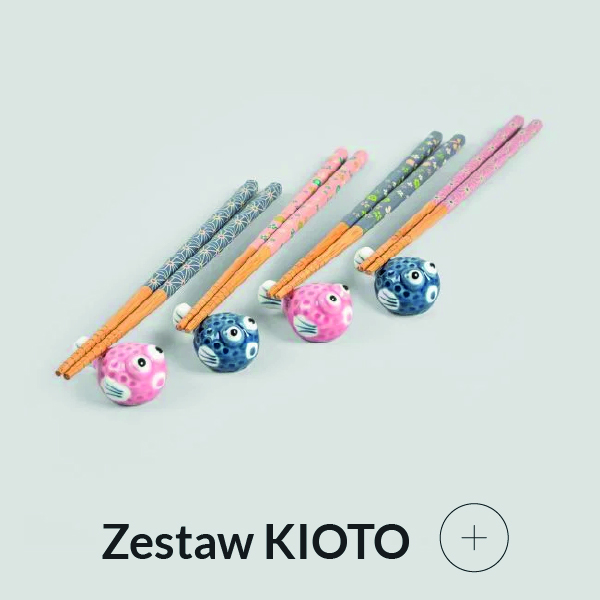 Pałeczki do sushi z podstawkami w kształcie rybek
