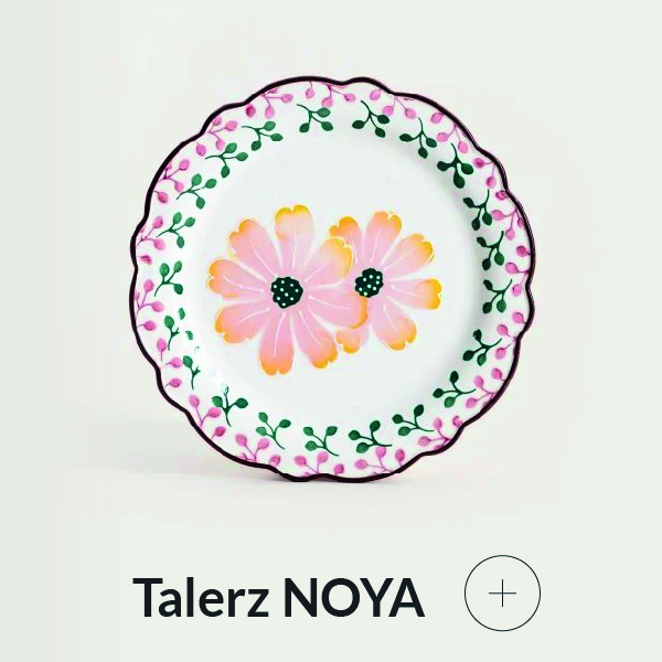 Talerz pastelowy z kwiatami