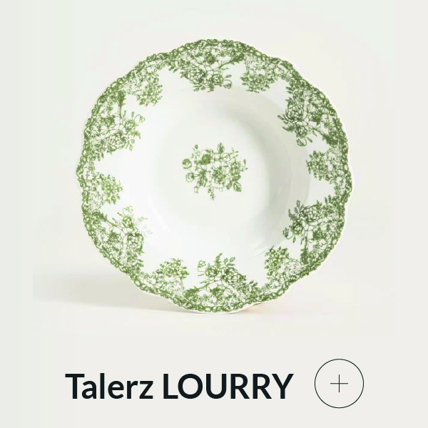 Talerz porcelanowy zielony