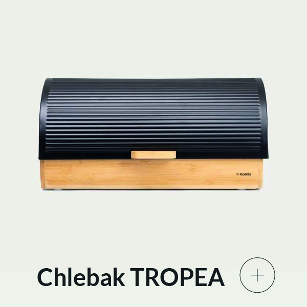 Chlebak bambusowy z czarną pokrywką