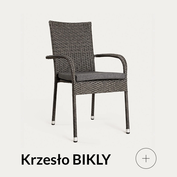 Krzesło ogrodowe z technorattanu szare