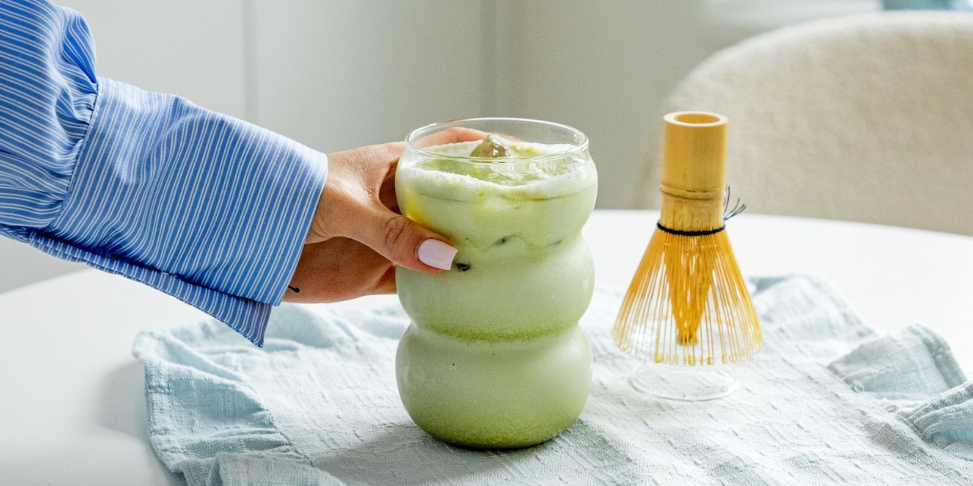 Iced matcha latte