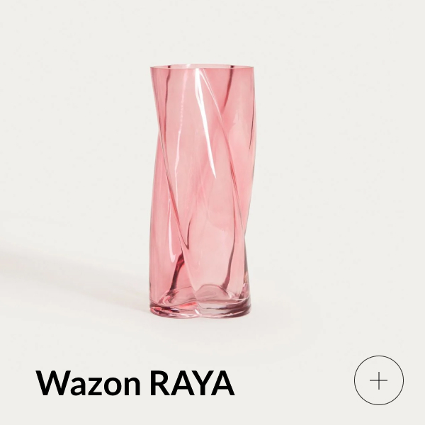 Wazon szklany różowy