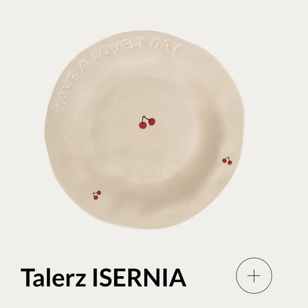 Talerz porcelanowy z wisienkami