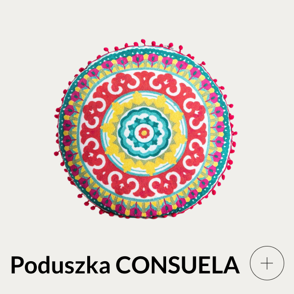Poduszka okrągła w stylu boho