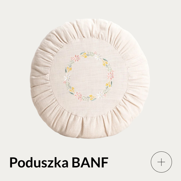 poduszka dekoracyjna 38 cm z haftem
