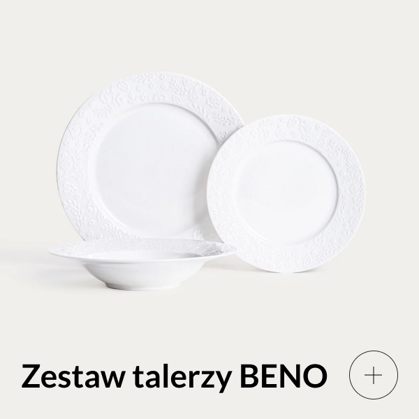 zastawa stołowa biała BENO
