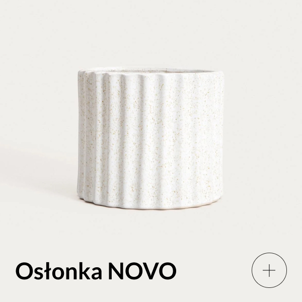 ceramiczna osłonka doniczki na kwiatek NOVO