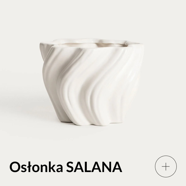 osłonka na doniczkę kwiatów ceramiczna biała w stylu modern