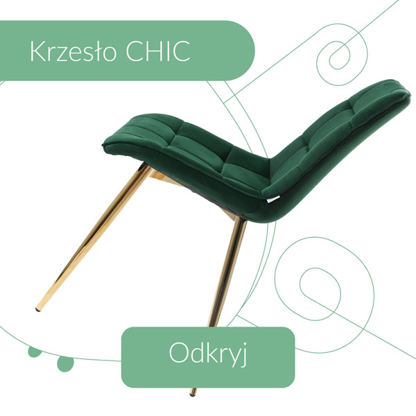 Krzesło ze złotymi nogami Chick