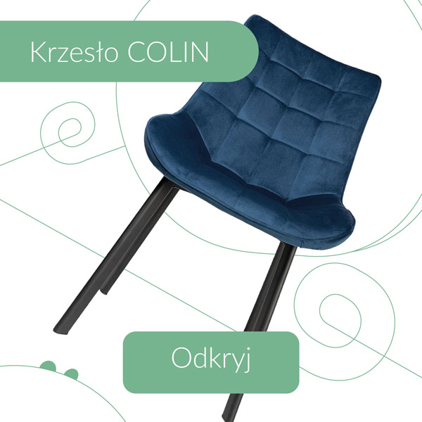Krzesło granatowe COLIN